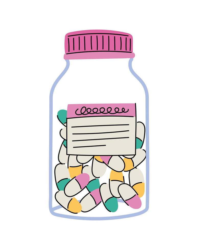 pills bottle design vector