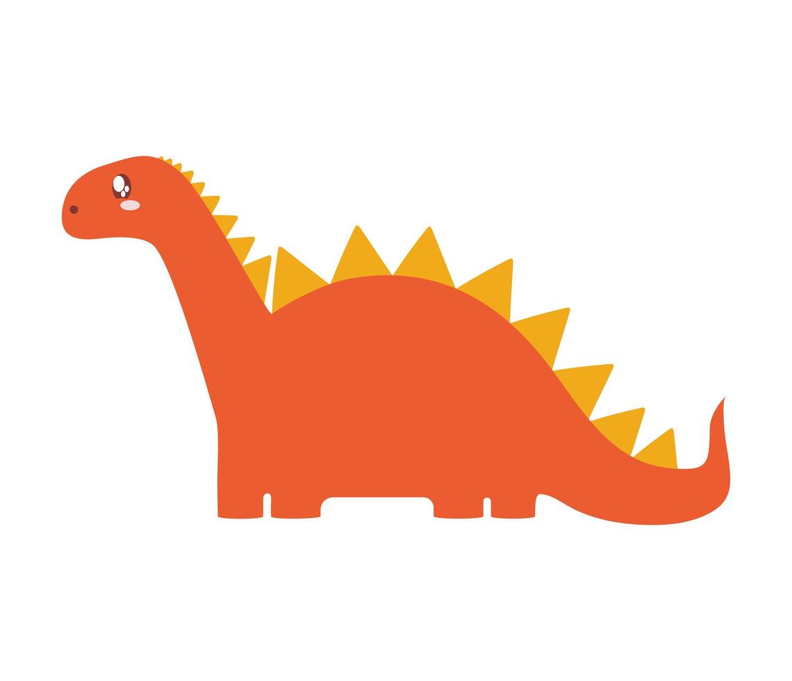 nice orange dinosaur vector