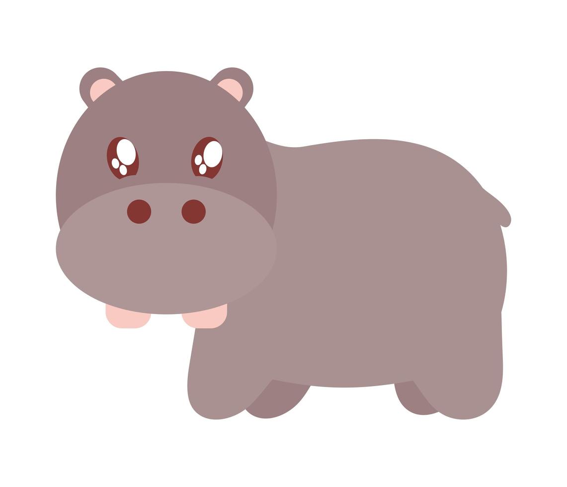 great baby hippopotamus vector