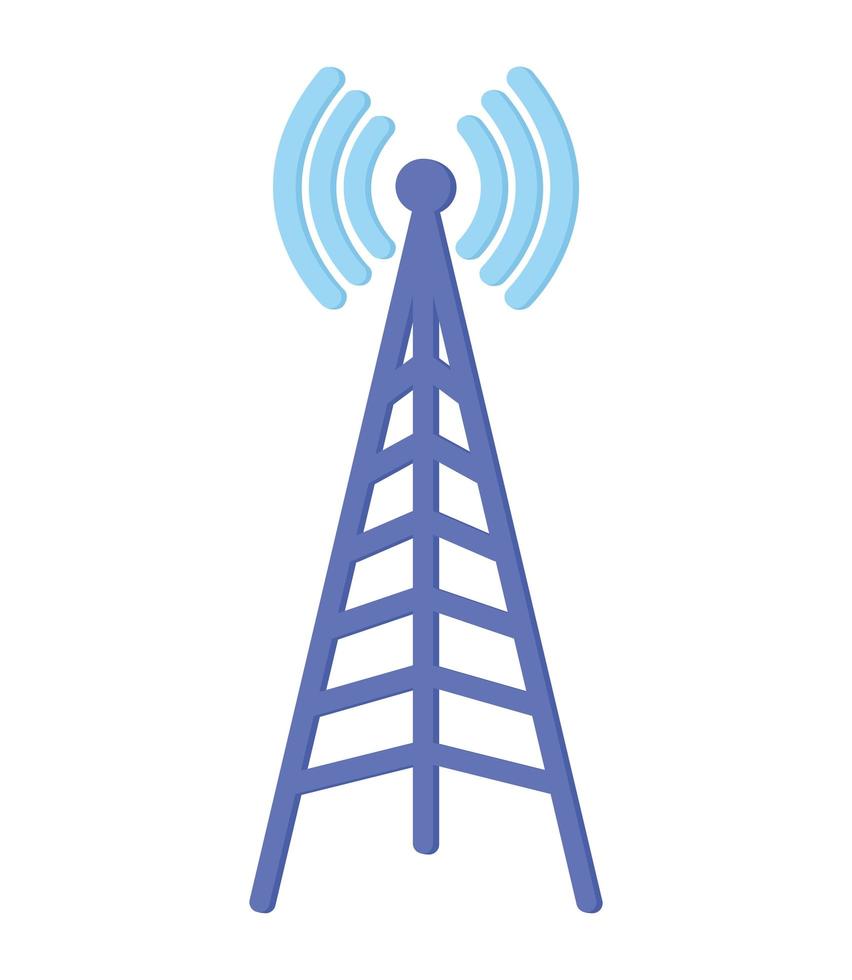blue antenna design vector
