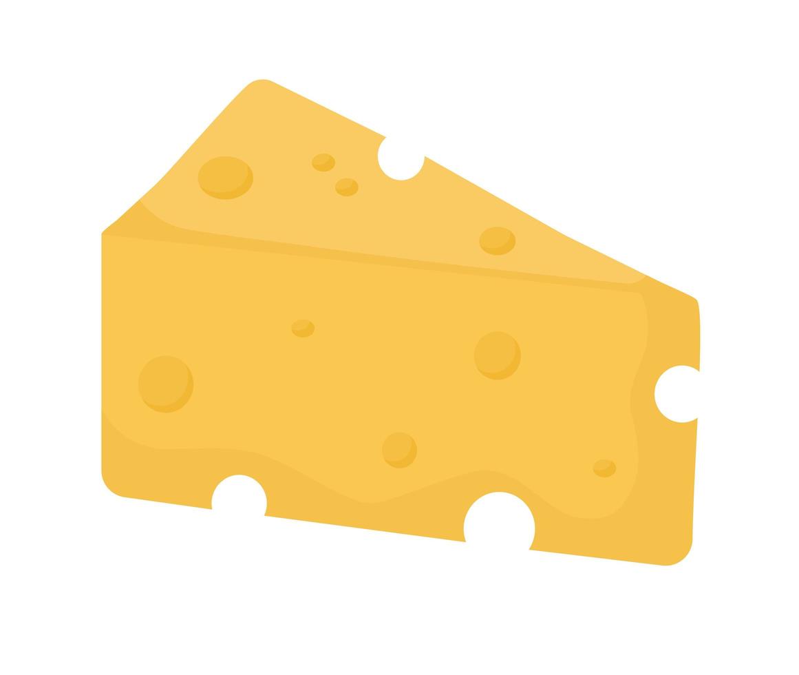 queso suizo amarillo vector