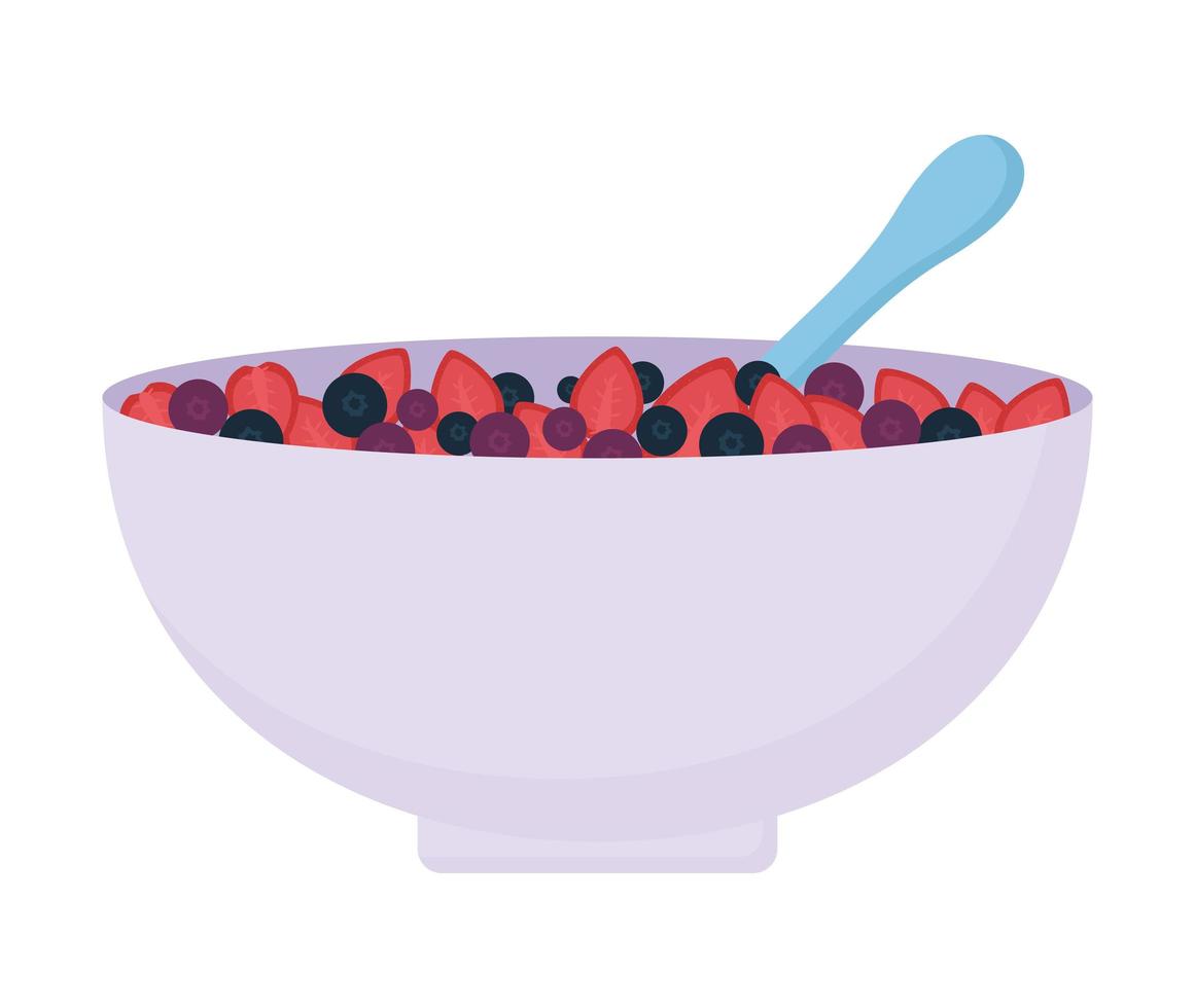 delicioso plato de cereal vector