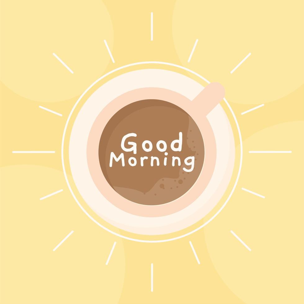 good morning breakfast card vector