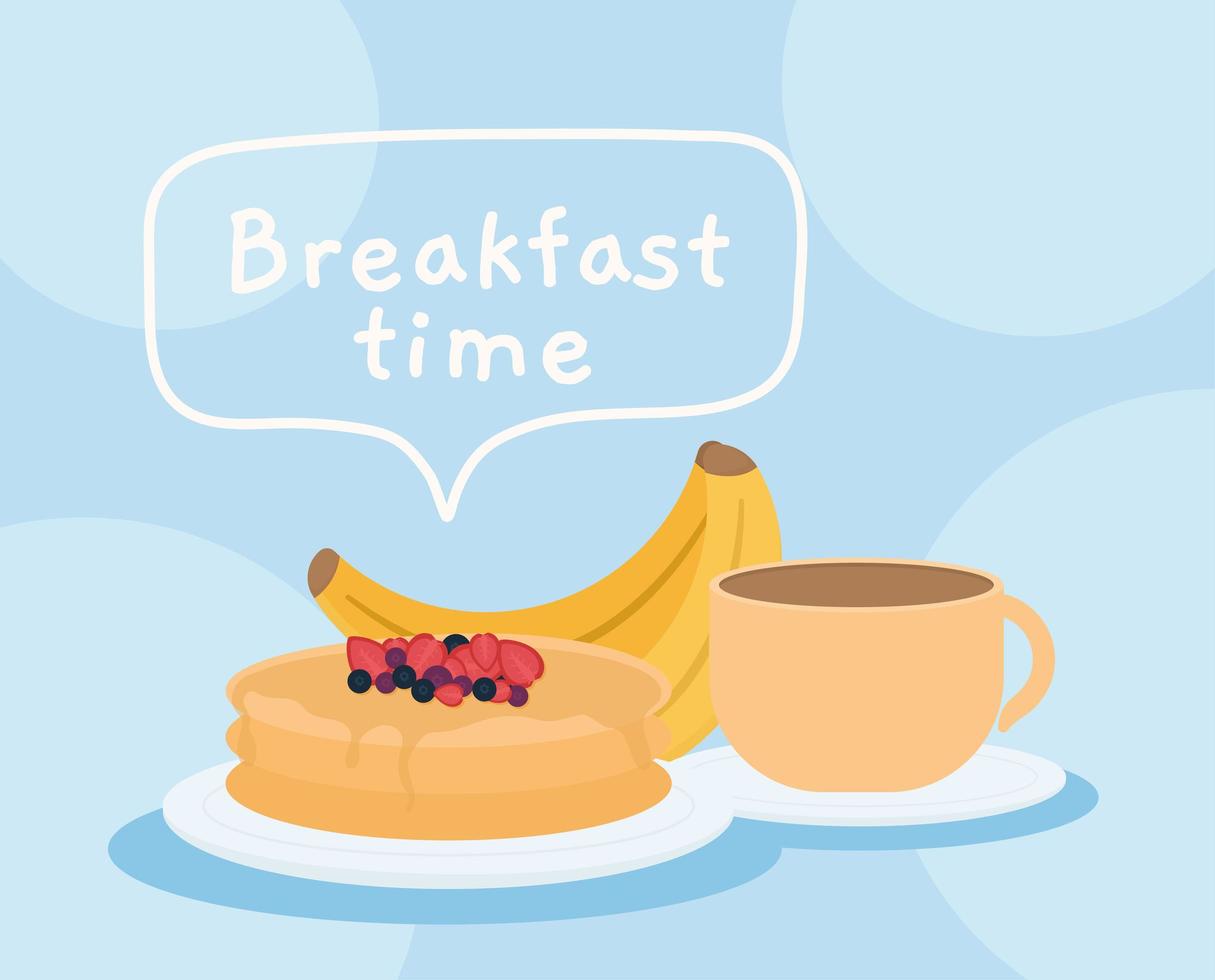 breakfast time poster vector