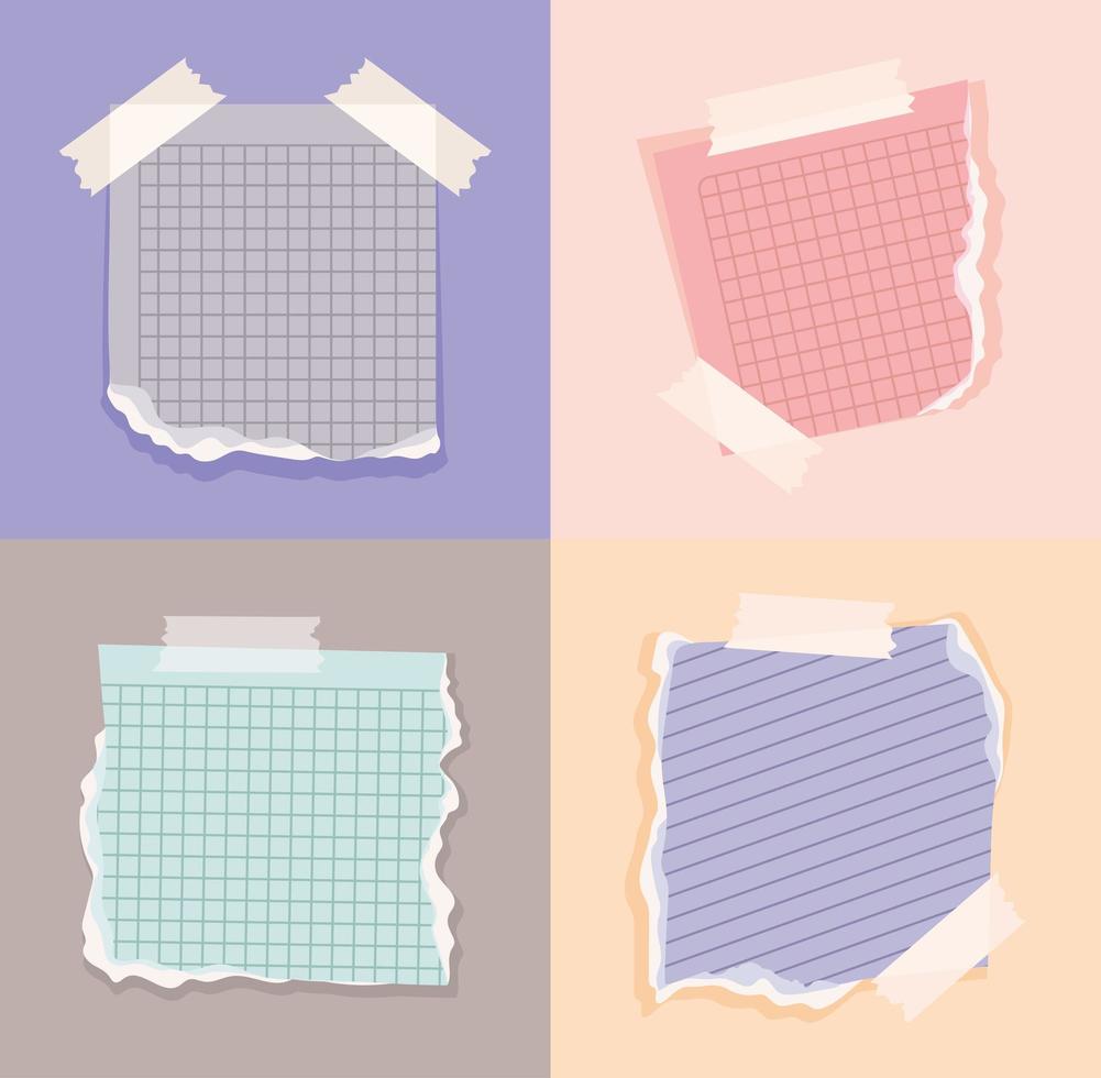four rip pages vector