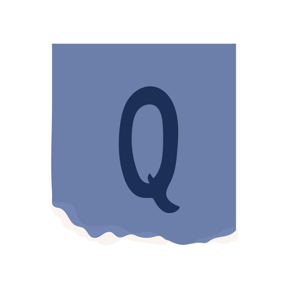 ransom note with letter Q vector