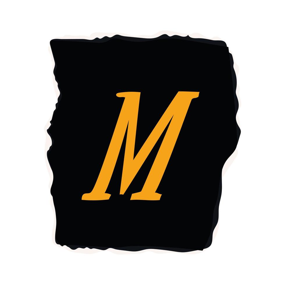 ransom note with letter M vector
