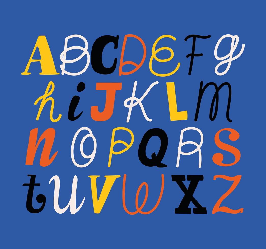 ransom note alphabet poster vector