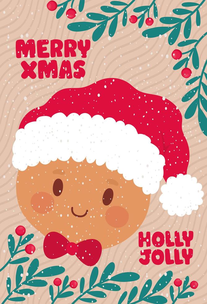 merry xmas poster vector