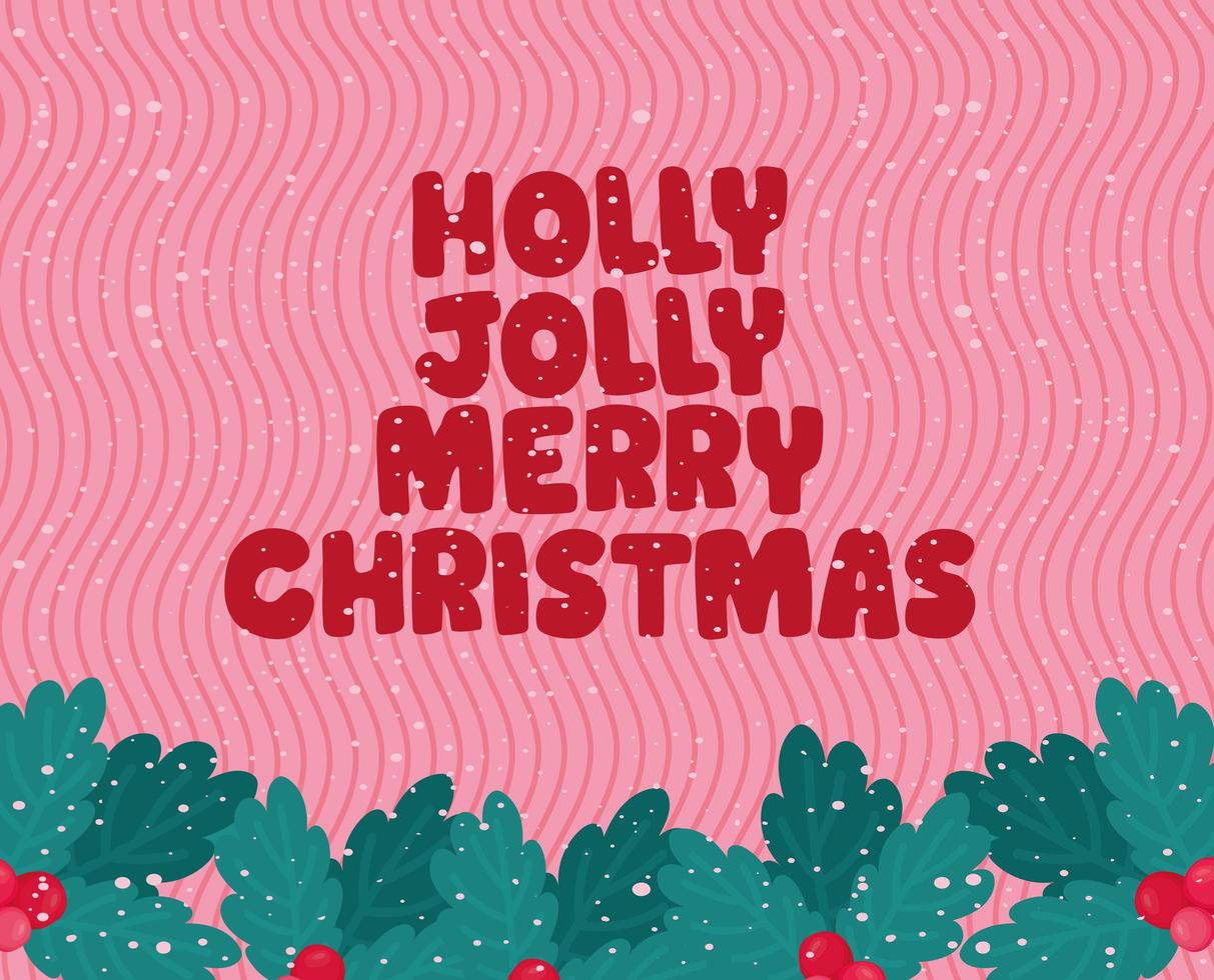 holly jolly merry christmas card 4959611 Vector Art at Vecteezy