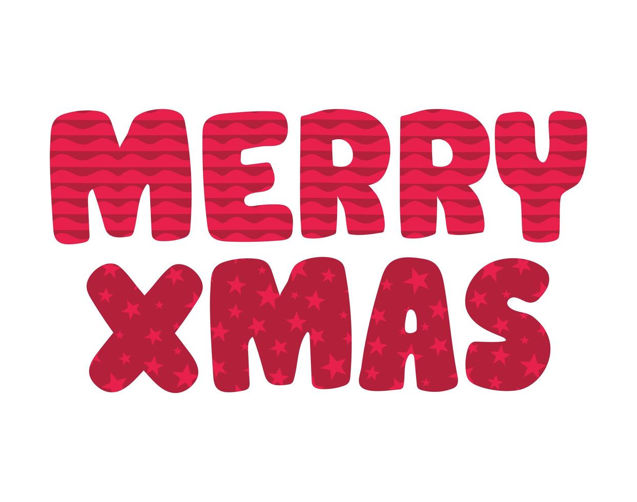merry xmas phrase vector
