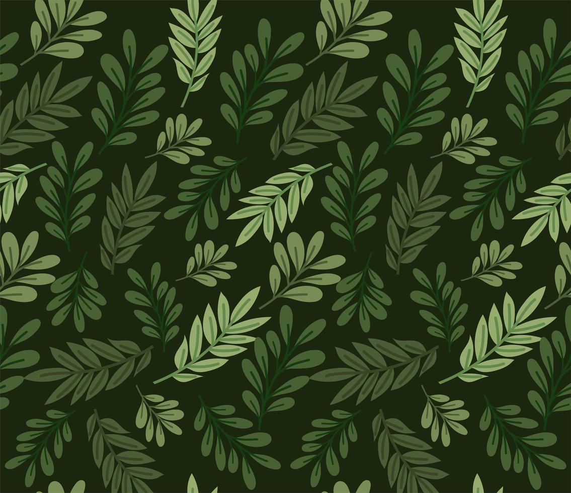 green leaves pattern vector