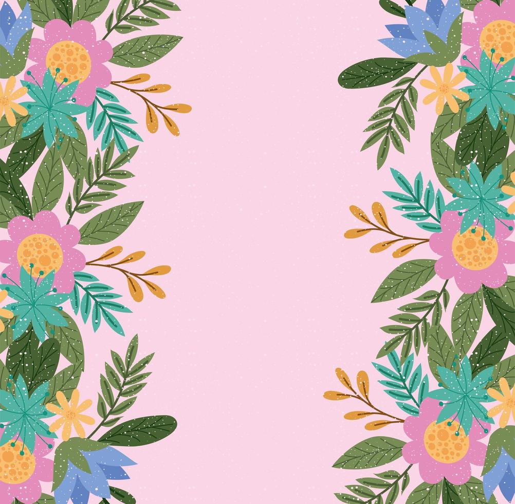 flowers bouquet frame vector