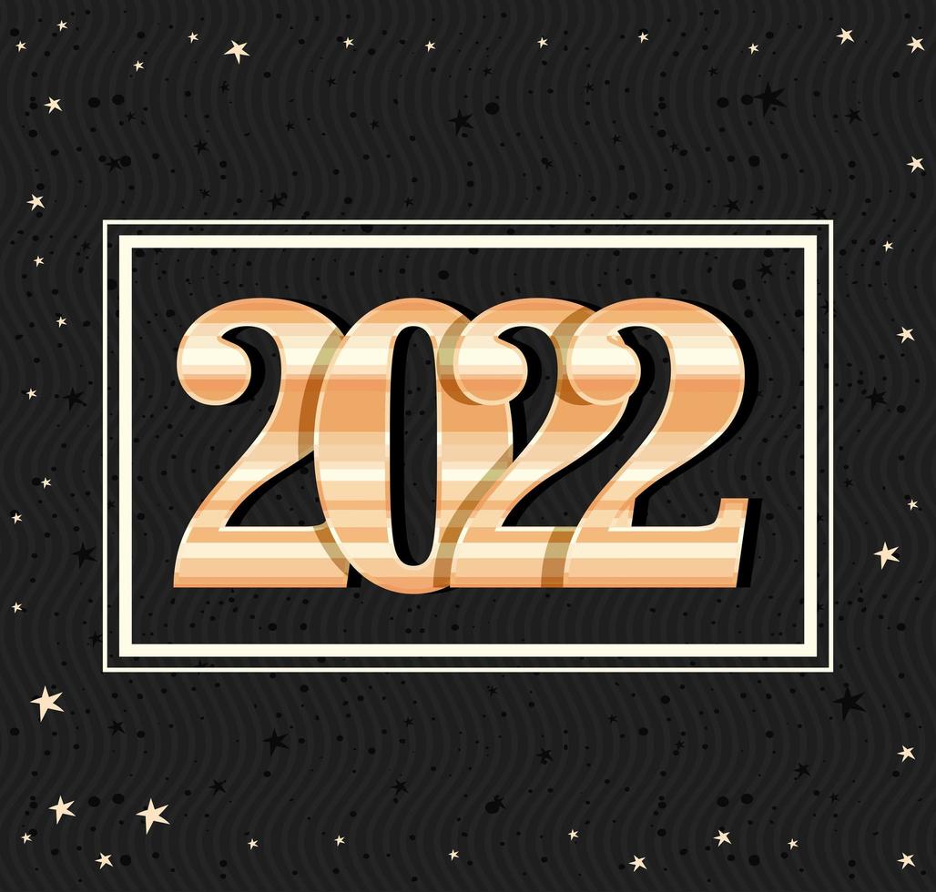 year 2022 year card vector