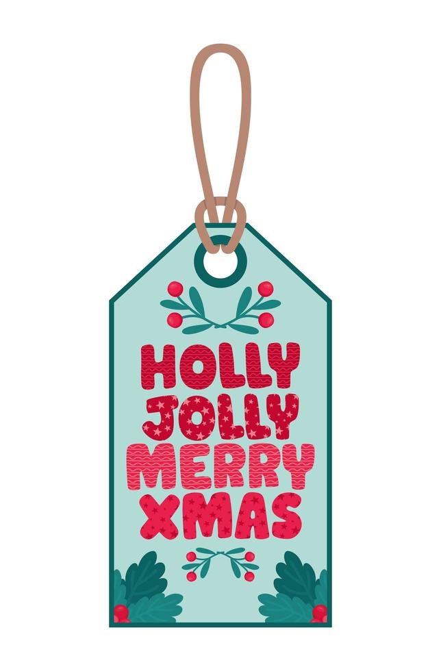 christmas label design vector