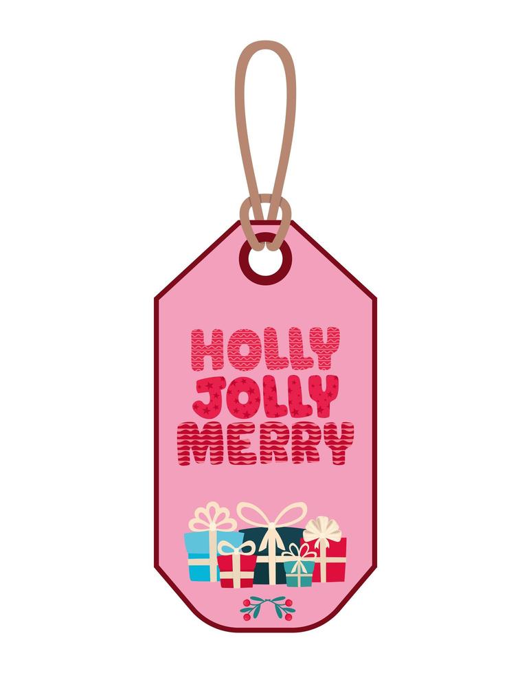 christmas label icon vector