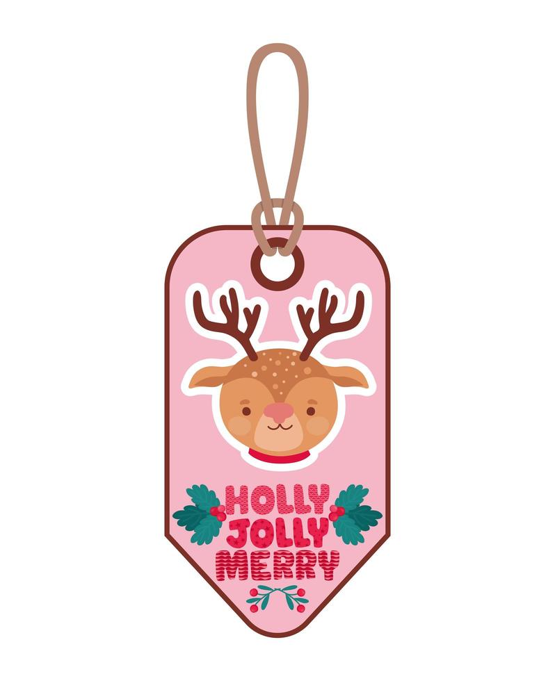 holiday tag illustration vector