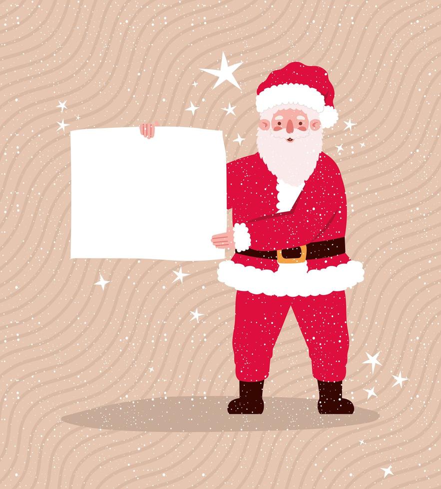 nice santa card vector