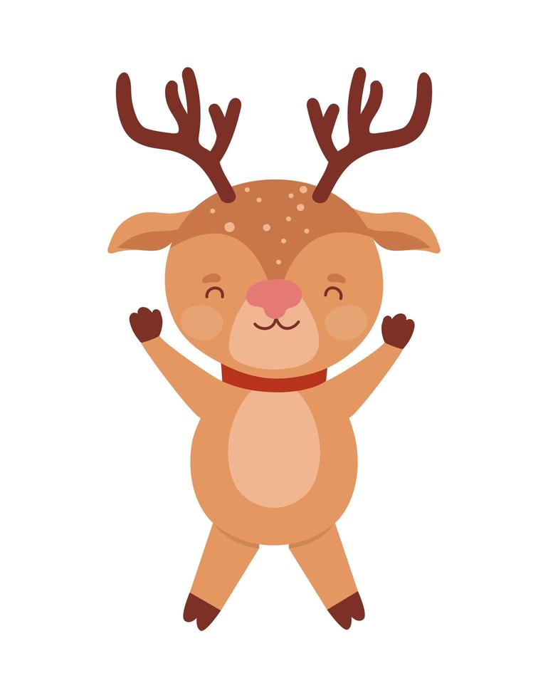 smiling reindeer illustration vector