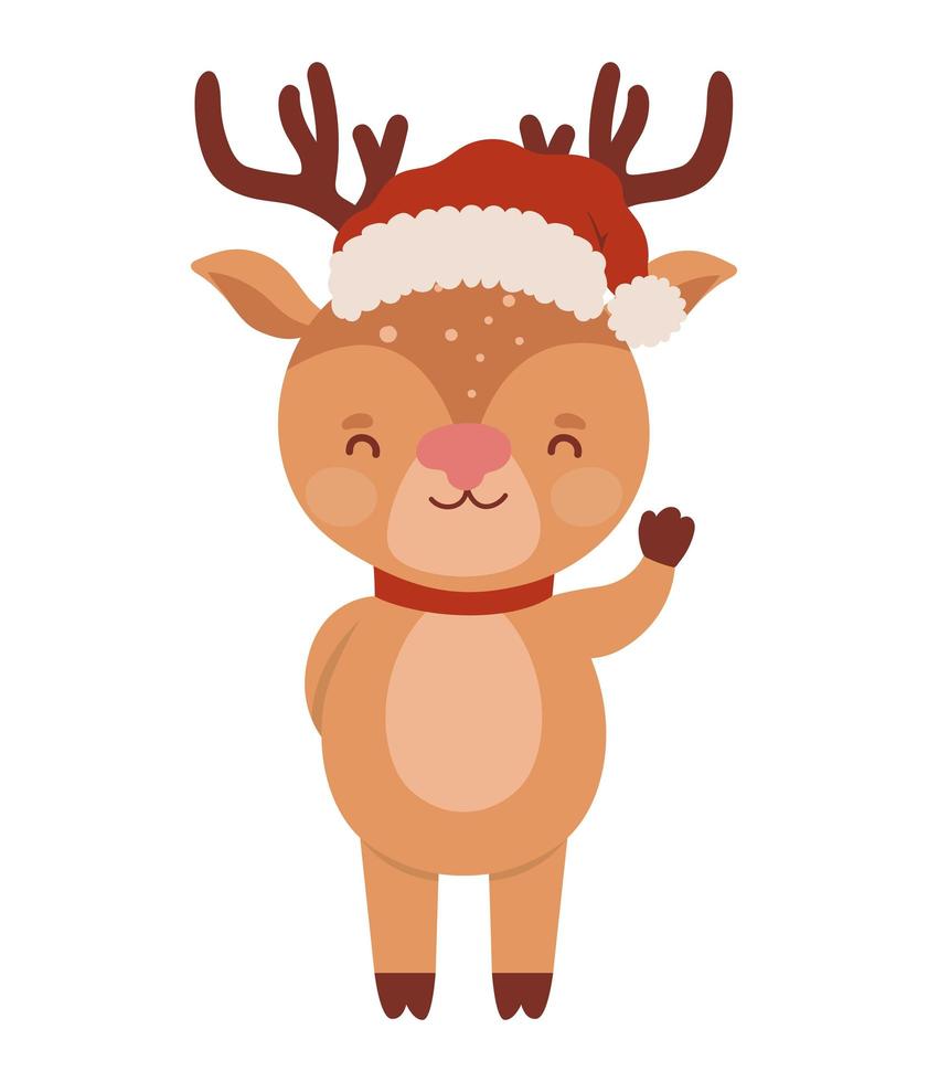 little reindeer illustration vector