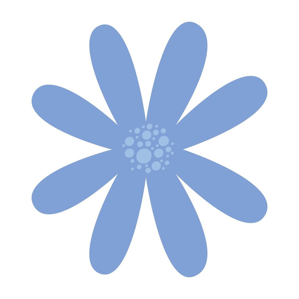 blue flower design vector