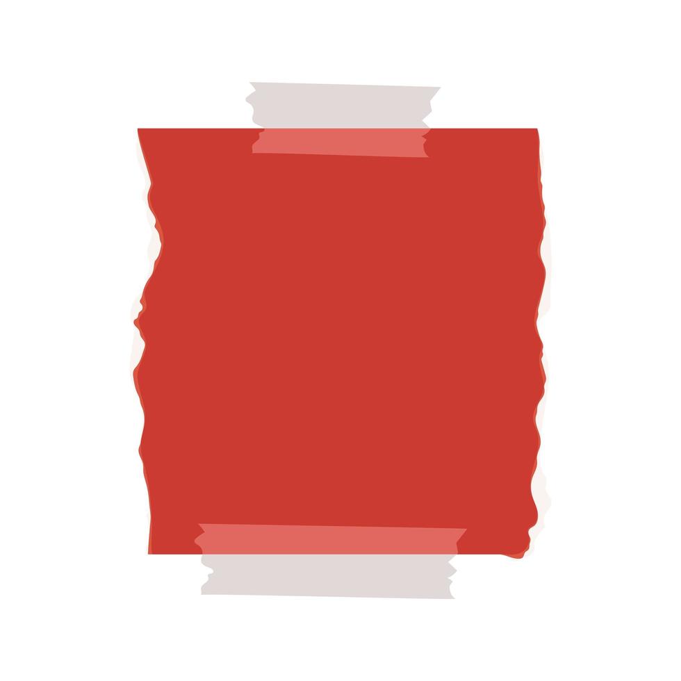 red ripped paper vector