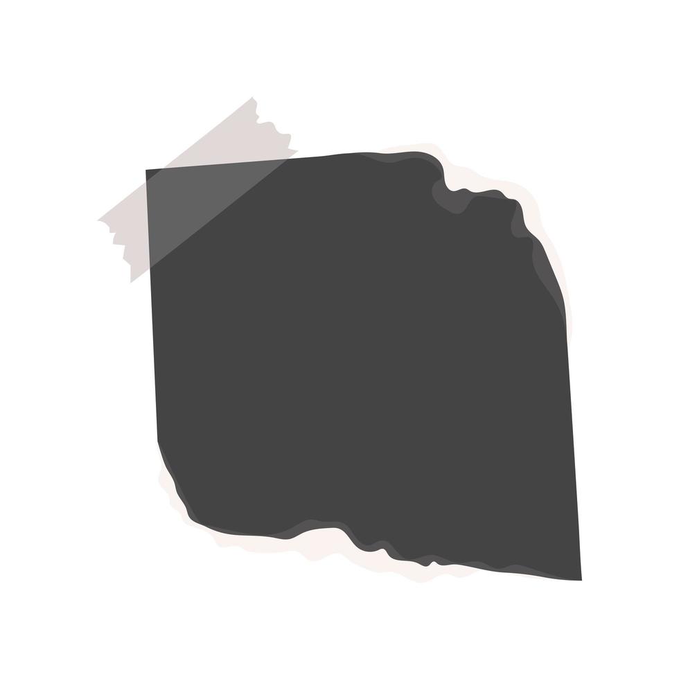 black ripped paper vector