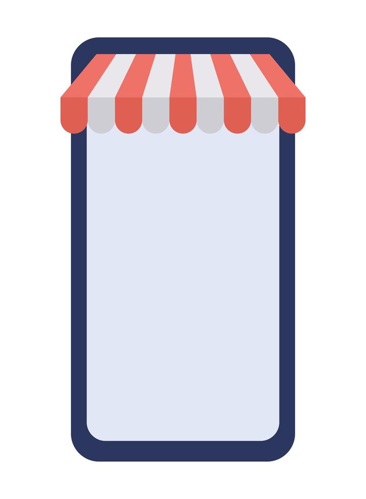 order online through a cell phone vector