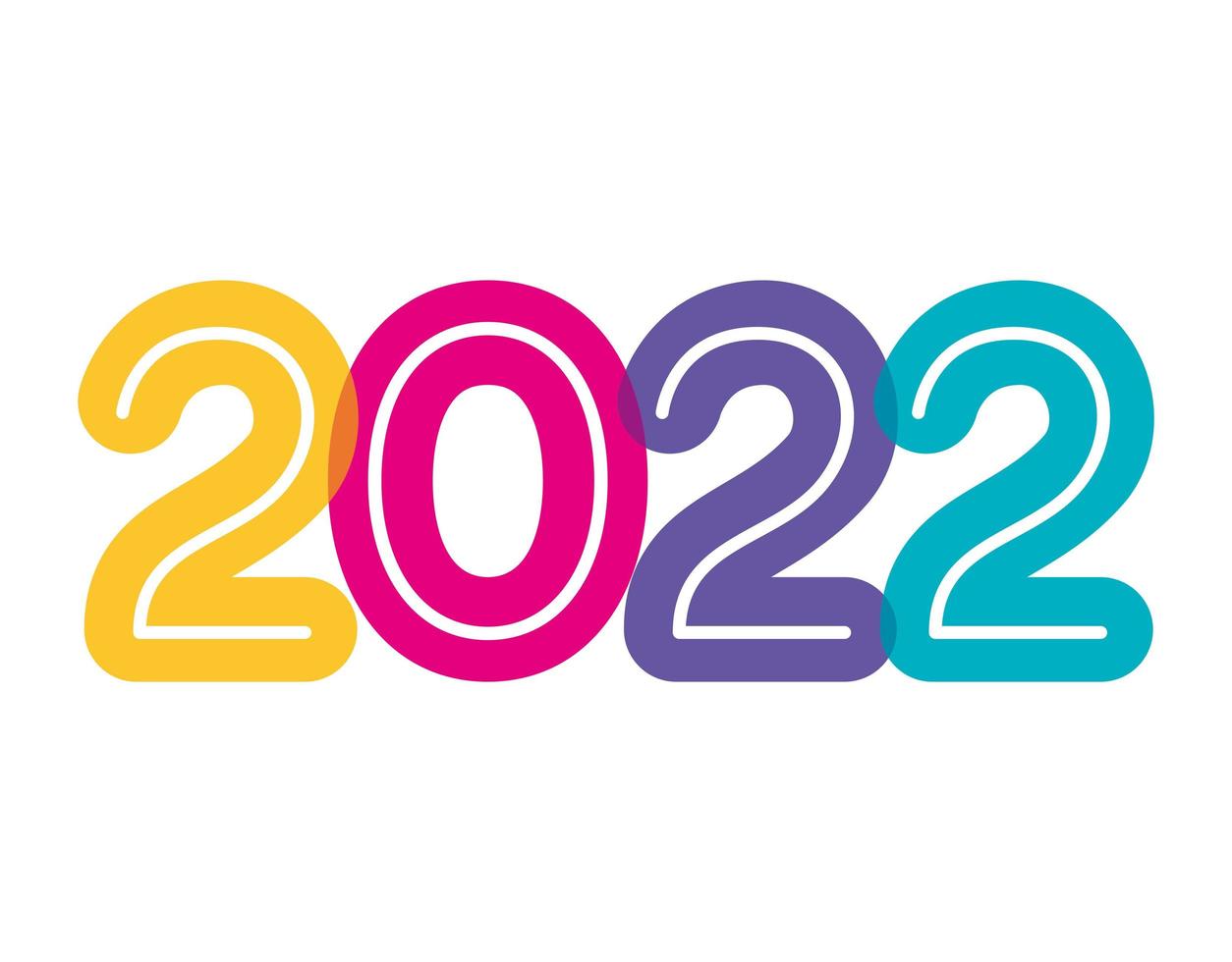 beautiful 2022 year design vector