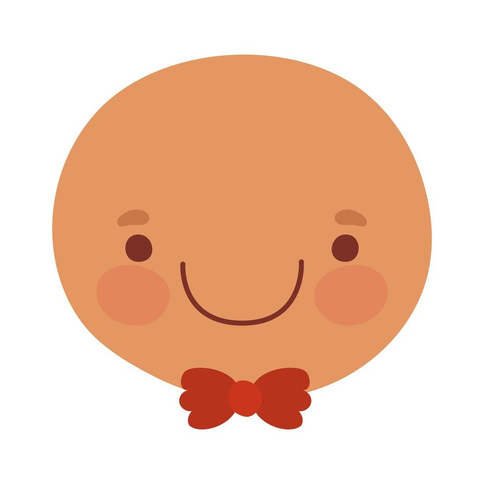 smiling gingerbread man vector