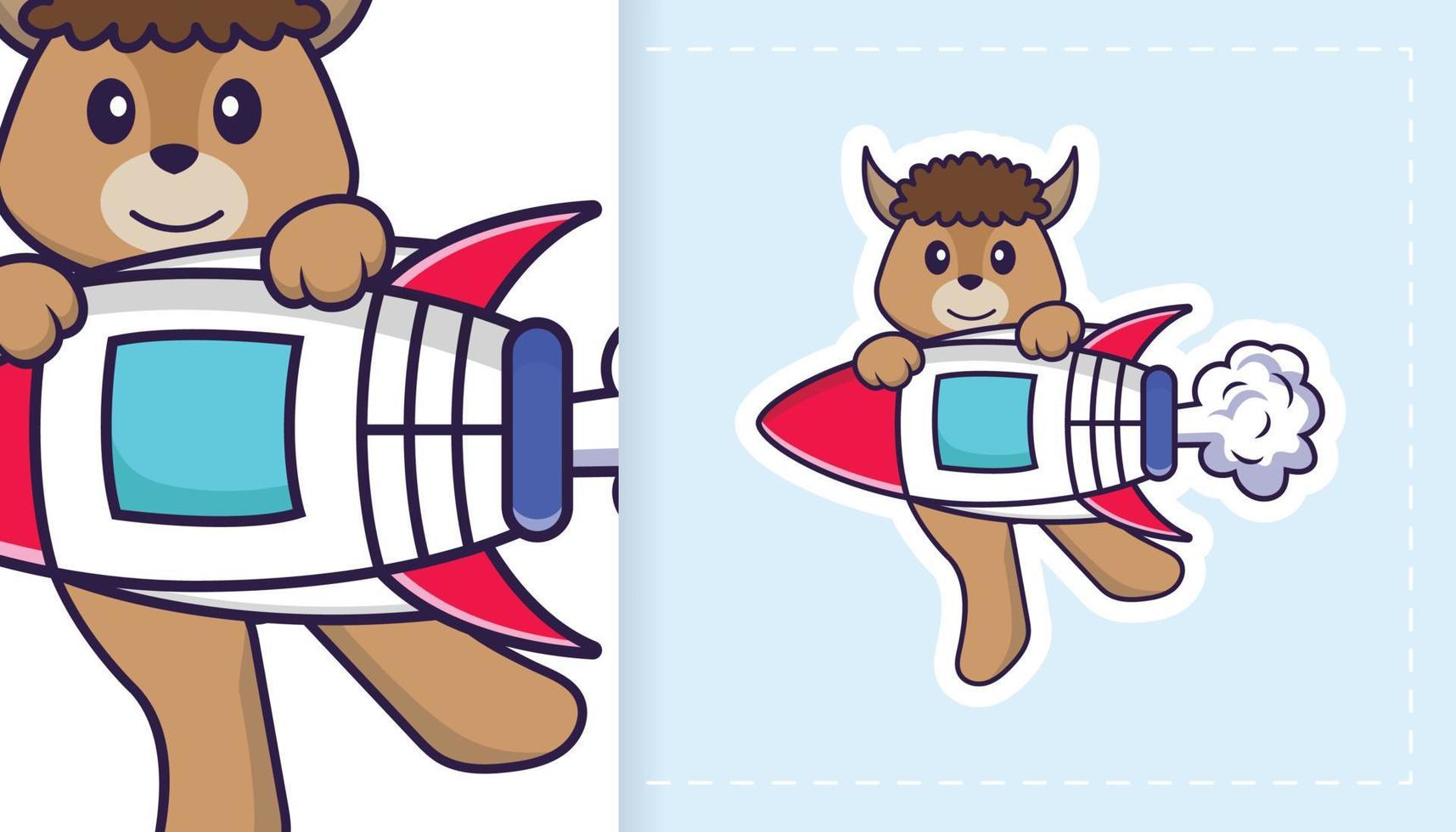Cute sheep mascot character. Can be used for stickers, patches, textiles, paper. Vector illustration