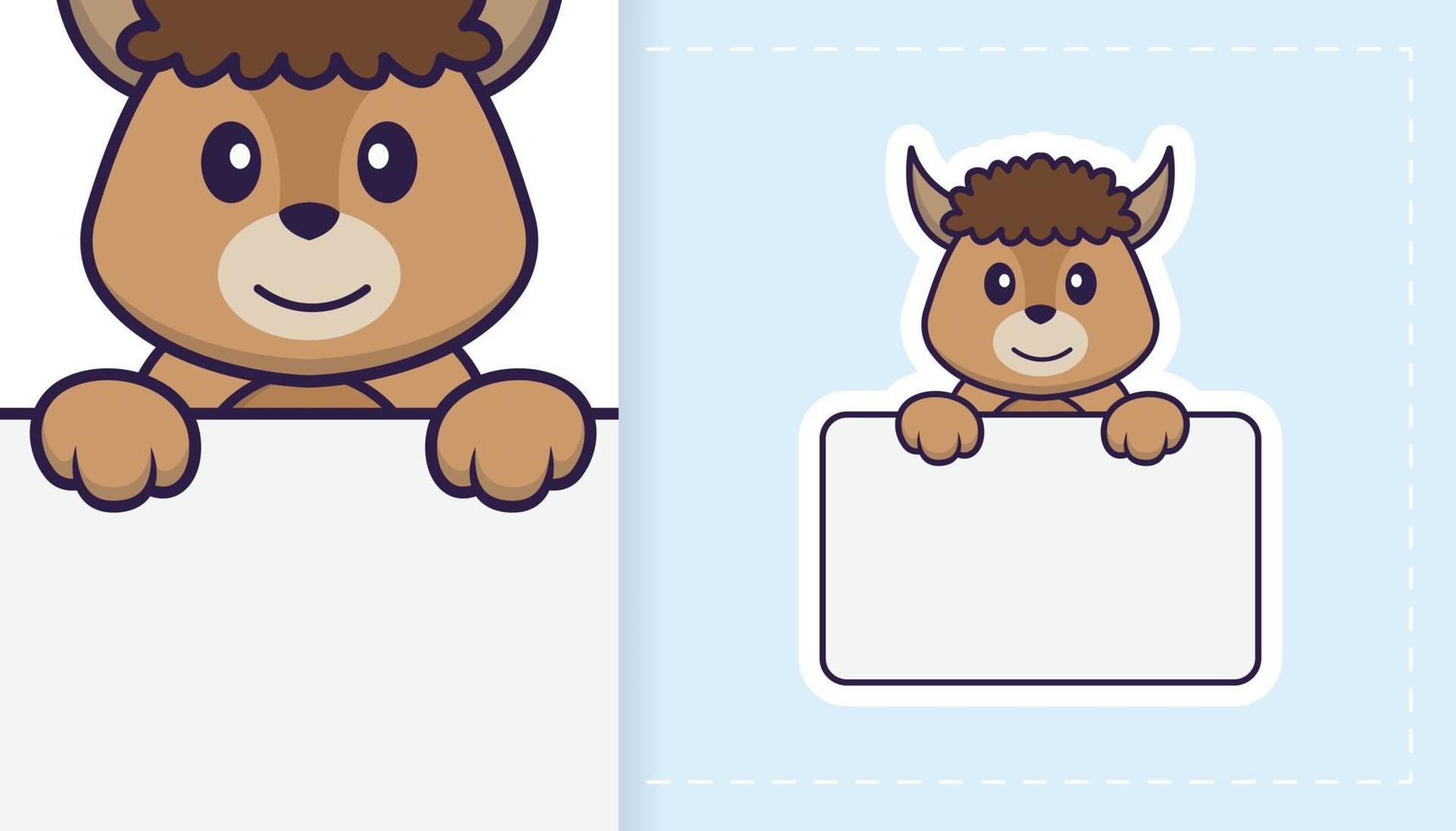 Cute sheep mascot character. Can be used for stickers, patches, textiles, paper. Vector illustration