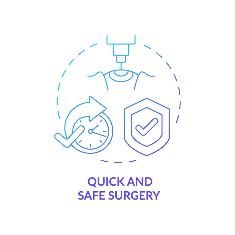 Safe surgery gradient concept icon. Most effective procedure against eye imperfections. Benefits of laser eye surgery abstract idea thin line illustration. Vector isolated outline color drawing