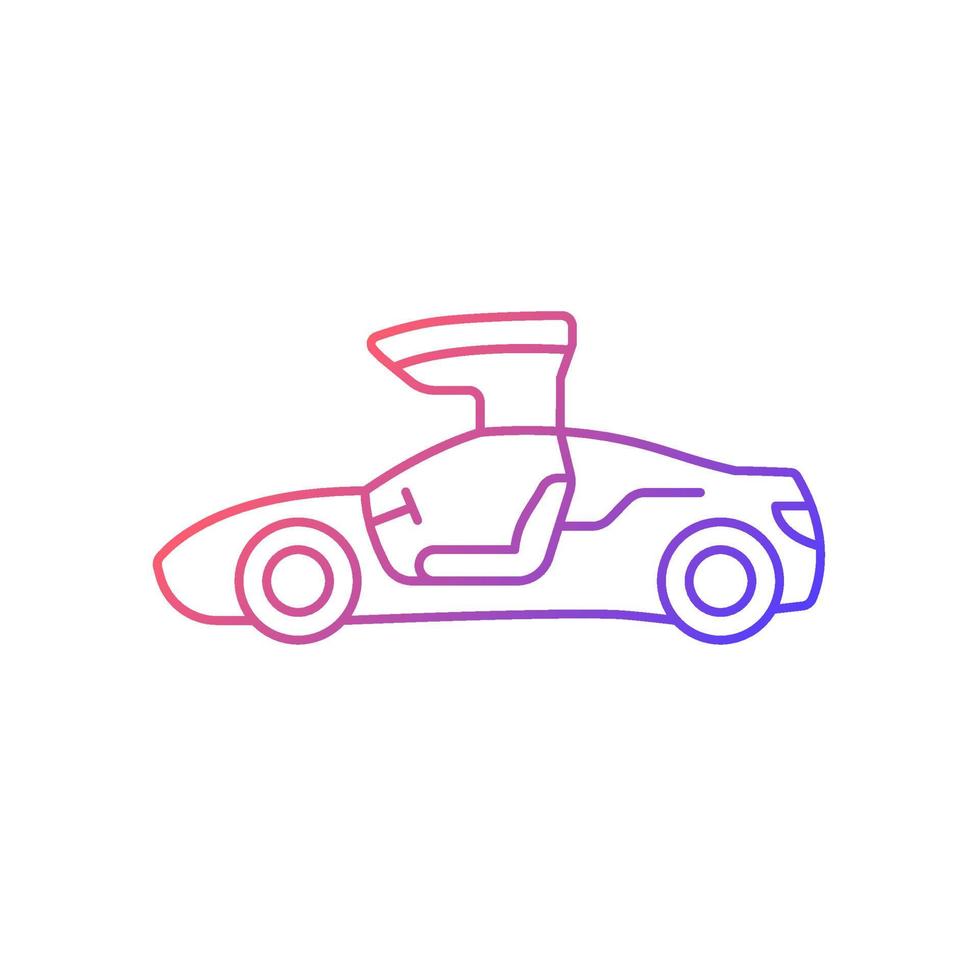 Gullwing Doored Vehicle Gradient Linear Vector Icon Automobile With Falconwing Doors Opening Upward Auto Door Design Thin Line Color Symbol Modern Style Pictogram Vector Isolated Outline Drawing Vector Art At Vecteezy