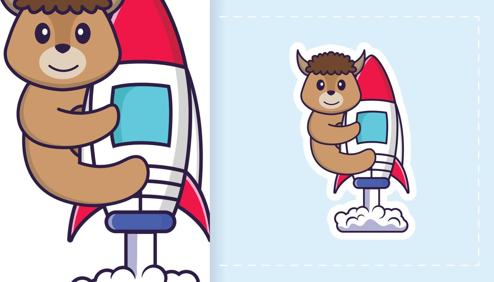 Cute sheep mascot character. Can be used for stickers, patches, textiles, paper. Vector illustration