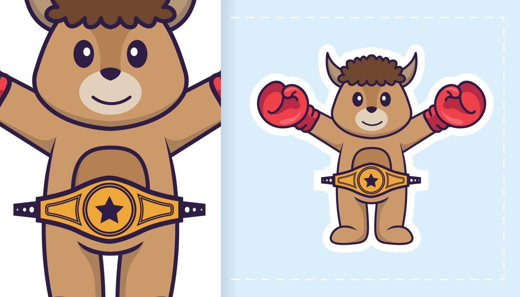 Cute sheep mascot character. Can be used for stickers, patches, textiles, paper. Vector illustration