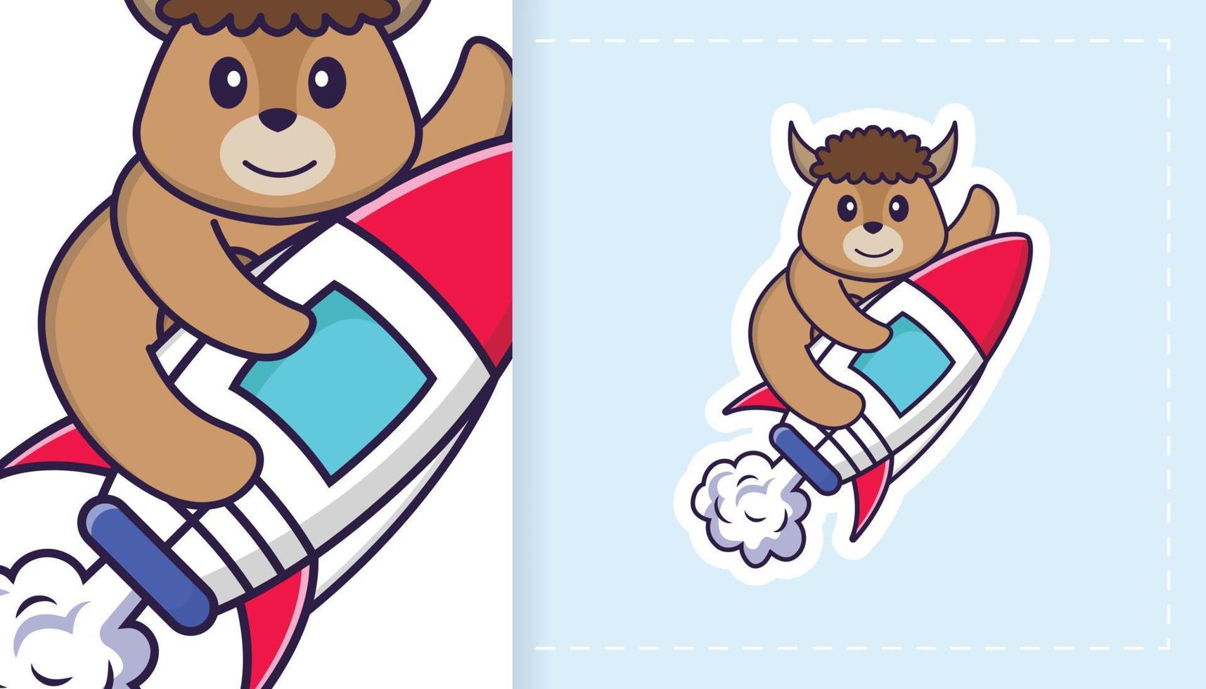 Cute sheep mascot character. Can be used for stickers, patches, textiles, paper. Vector illustration