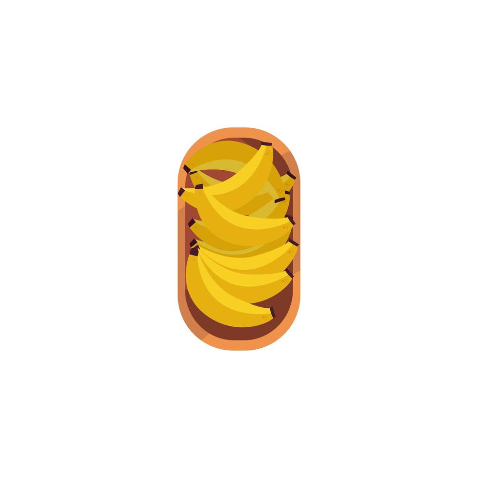 Diseño de vector de fruta de plátano aislado