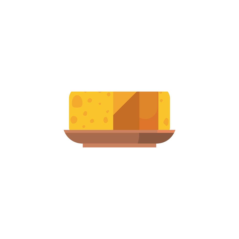 diseño de vector de comida de queso aislado