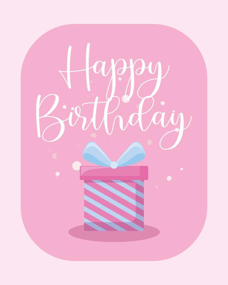 Happy birthday gift vector design