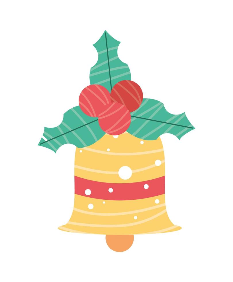 campana de navidad decoracion vector