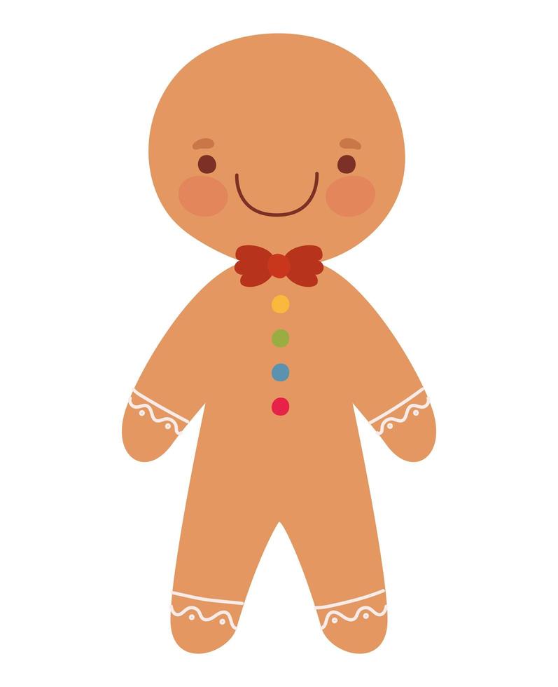 happy gingerbread man design vector