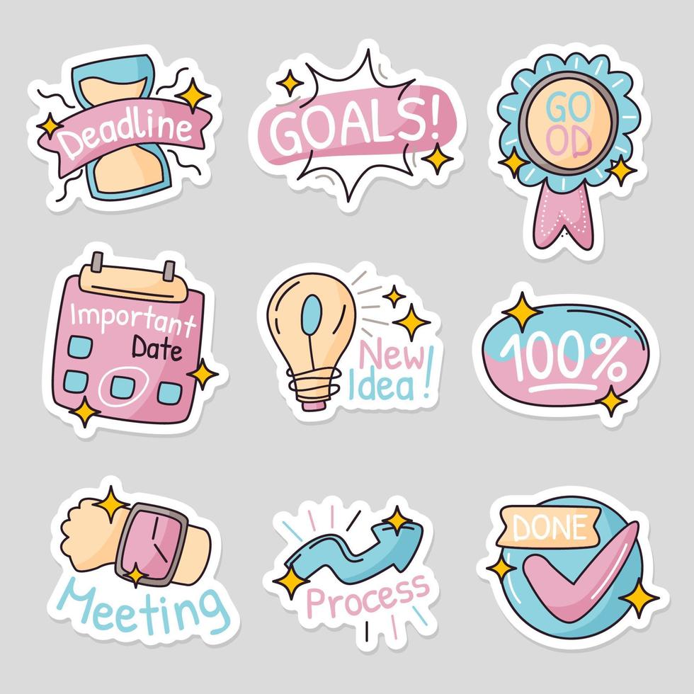 Business Journal Sticker vector