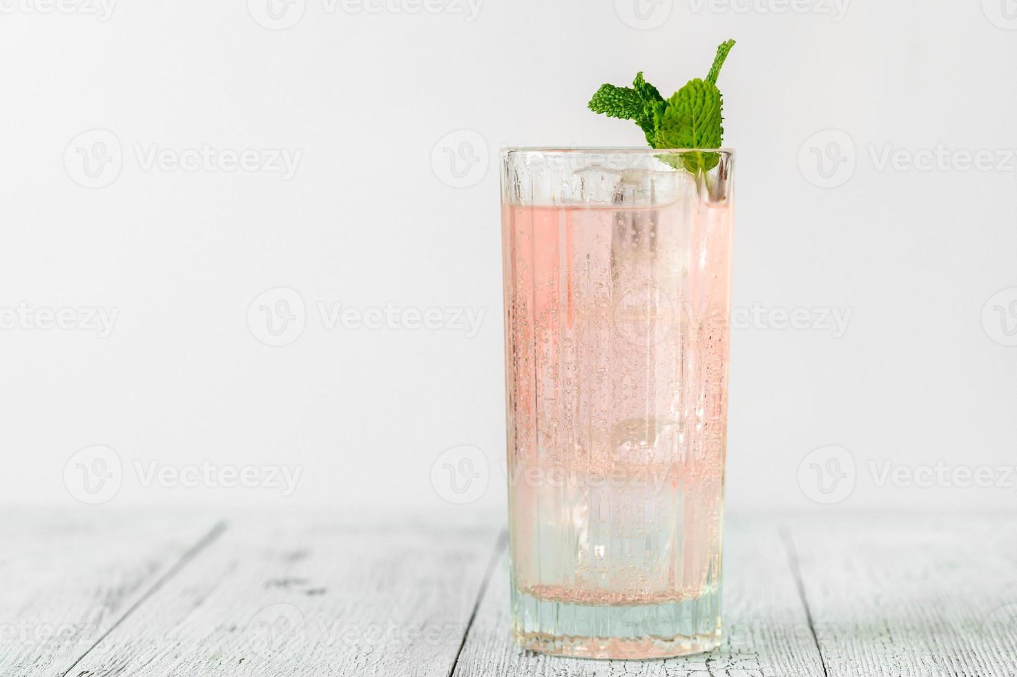 Pink gin cocktail photo