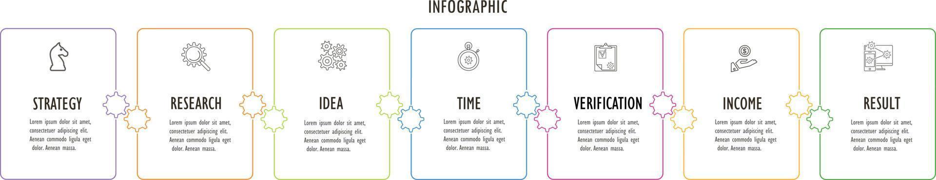 Infographics for business concept with icons options or steps. vector