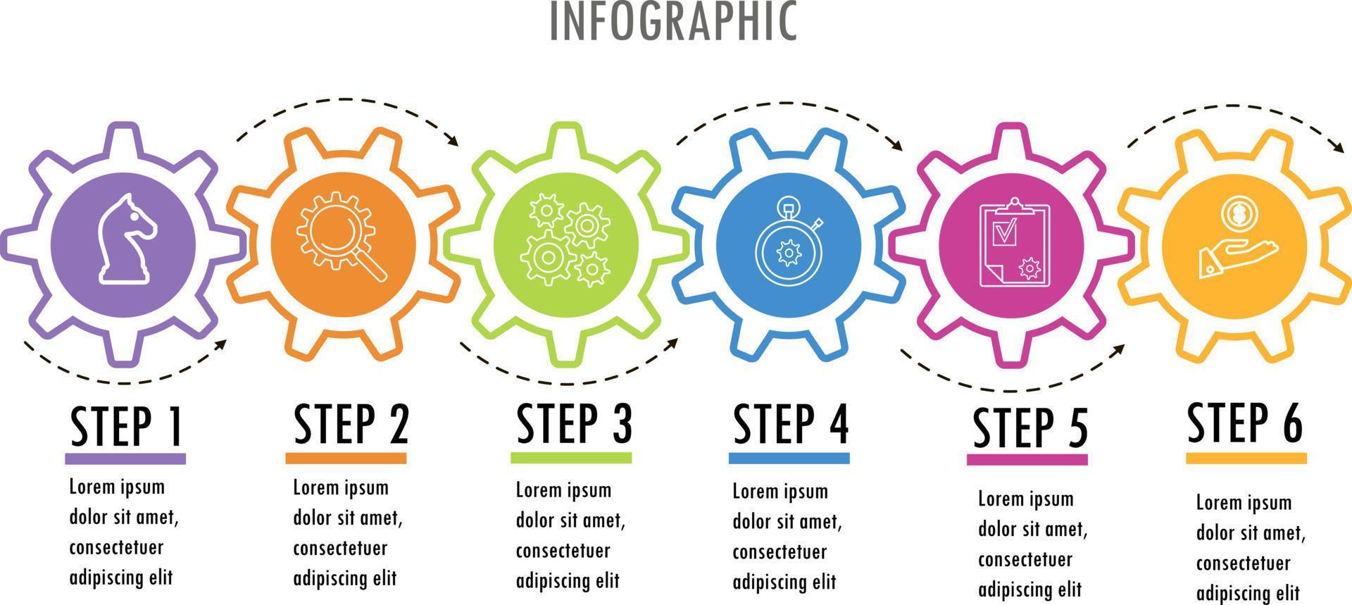 infografías para el concepto de negocio con iconos y opciones o pasos. vector