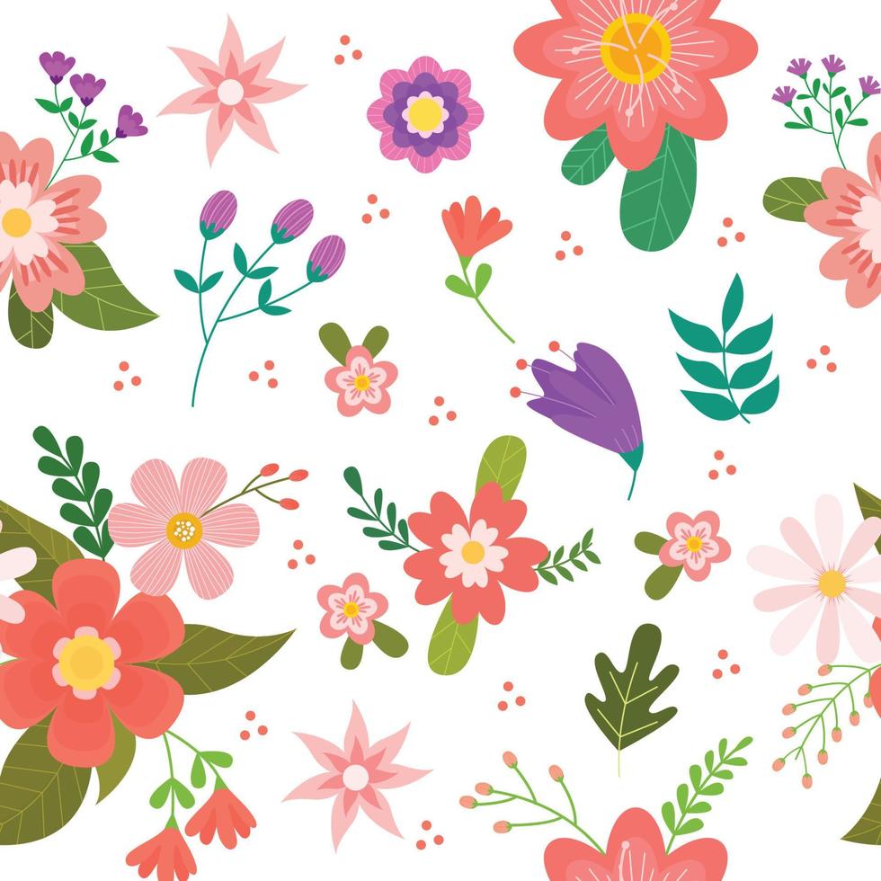 Spring Floral Seamless Pattern vector