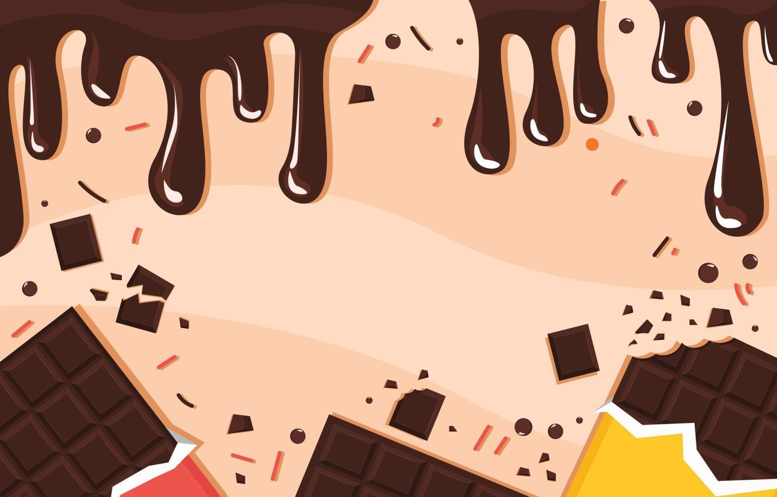 fondo de chocolate dulce vector