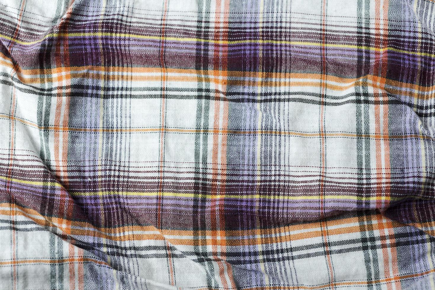 Plaid fabric with different colors. photo