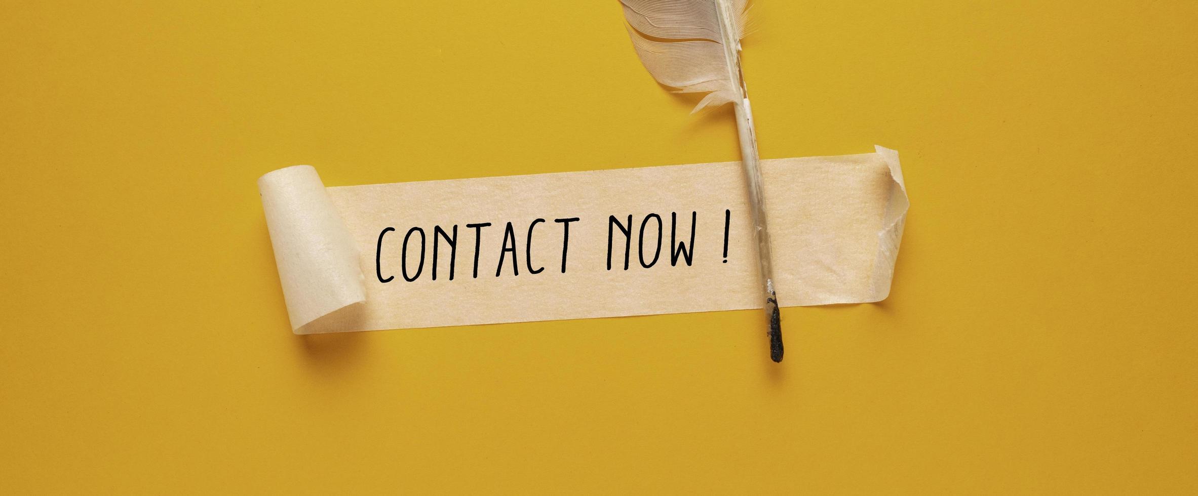 Close up of Contact Us Word photo